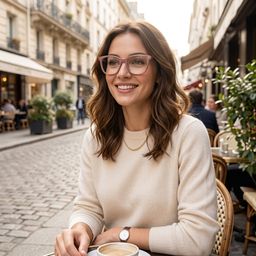 Lana Lunettes Carrées Marron5