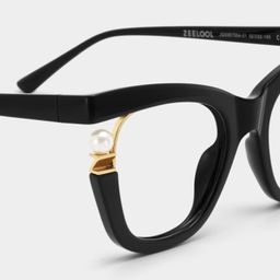 Pearl Noir Cat-eye lunettes4