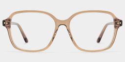 Clementine Marron Clair Carré lunettes0