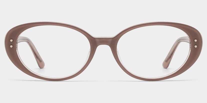 Marron Ovale Lunettes