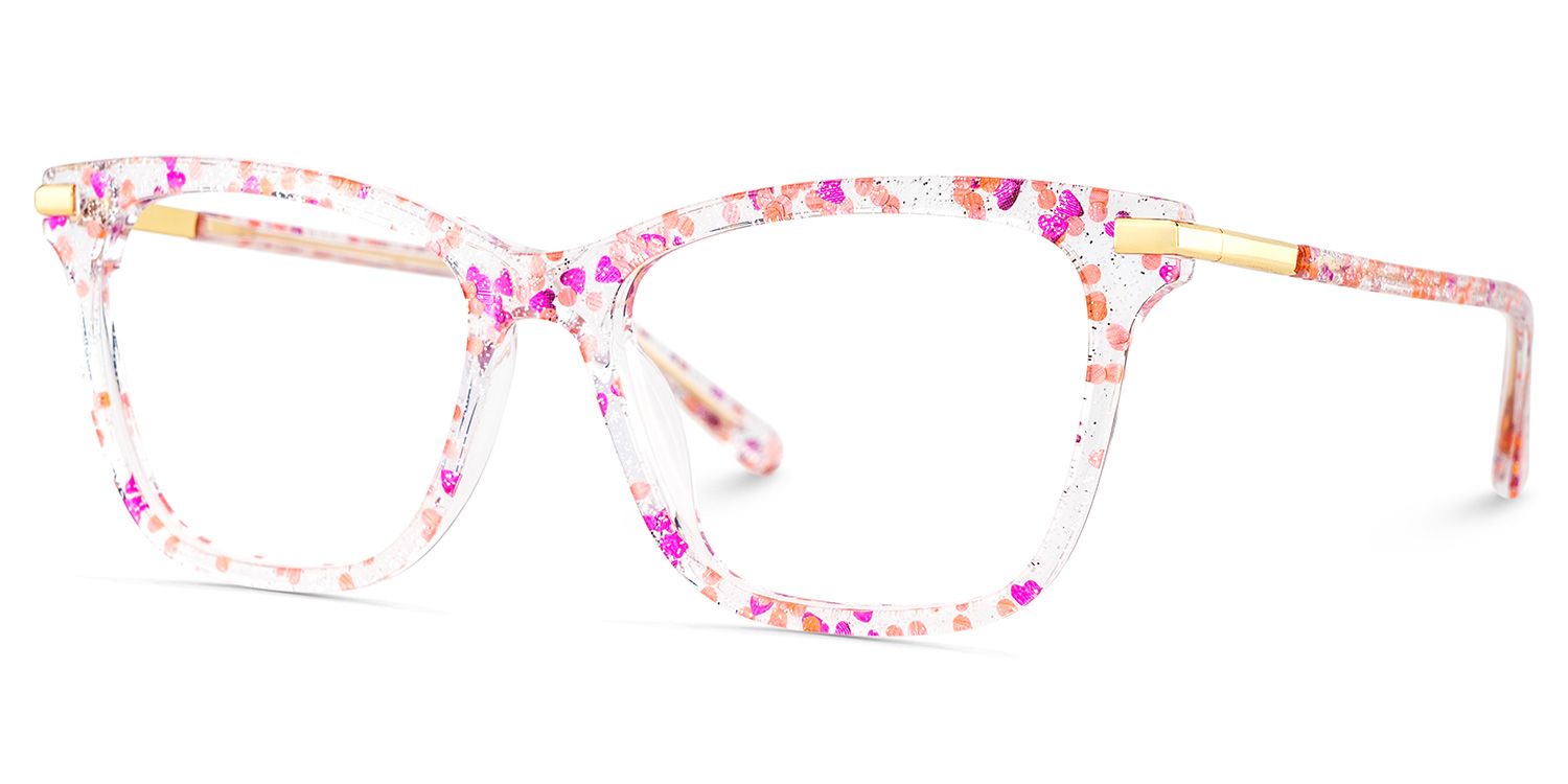 Eliot Rectangle Rose Lunettes3