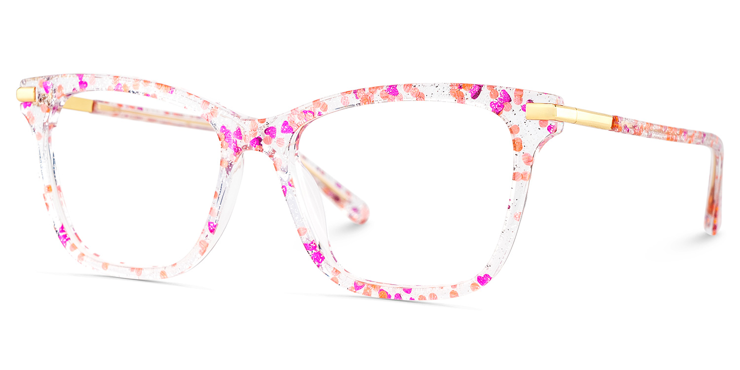 Eliot Rectangle Rose Lunettes3