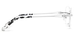 Rectangulaires Métal Argenté Lunettes3