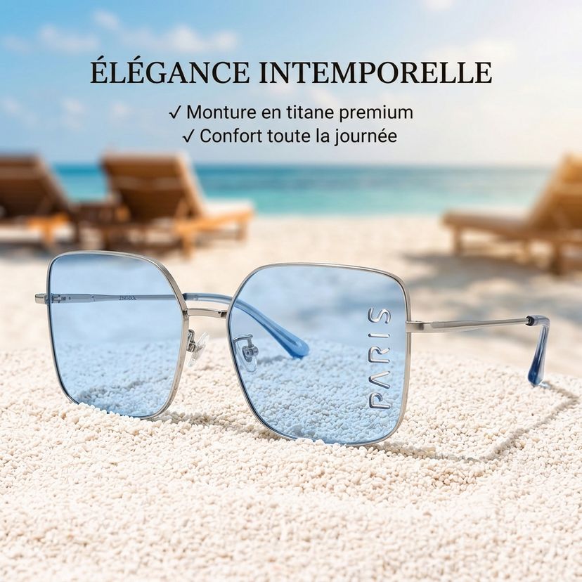 Lunettes de soleil carrées bleues Millet