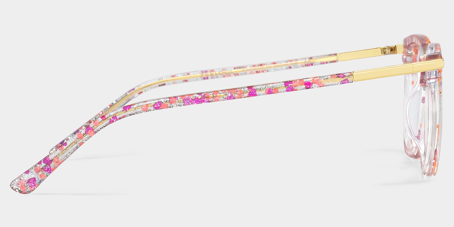 Eliot Rectangle Rose Lunettes4