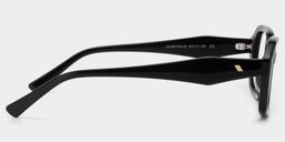 Lunettes rectangulaires en acétate noir4