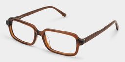 Danielle Marron Rectangulaire lunettes3