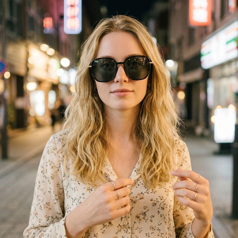 Géométrique Noir TR90 Solaire