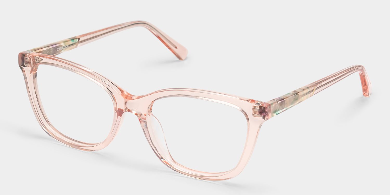 Cassia Rectangulaires Acétate Rose Lunettes3