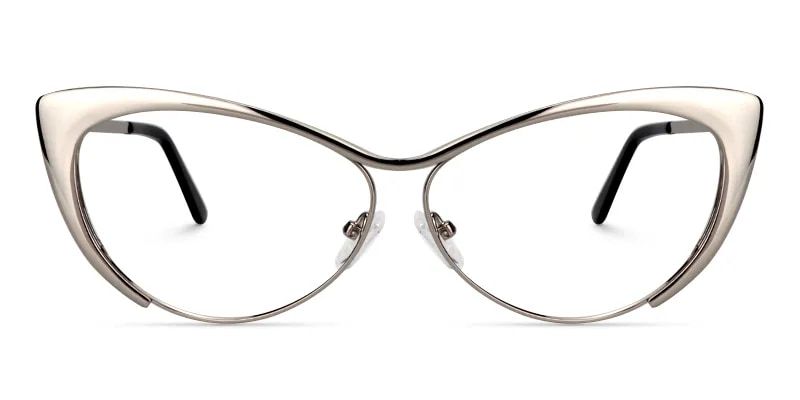 Ellen Cat Eye Métal Argenté Lunettes0