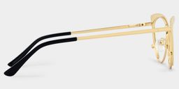 Cat eye Doré Métal Lunettes4