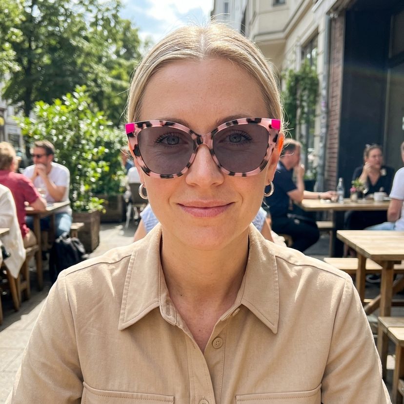 Papillon Rose Tortue Acétate Solaire