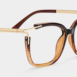 Nuriama Marron Cat-eye lunettes6