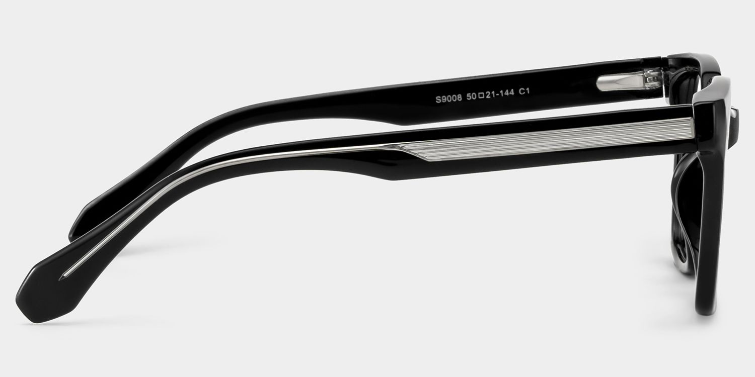 Lunettes rectangulaires noiresNick3
