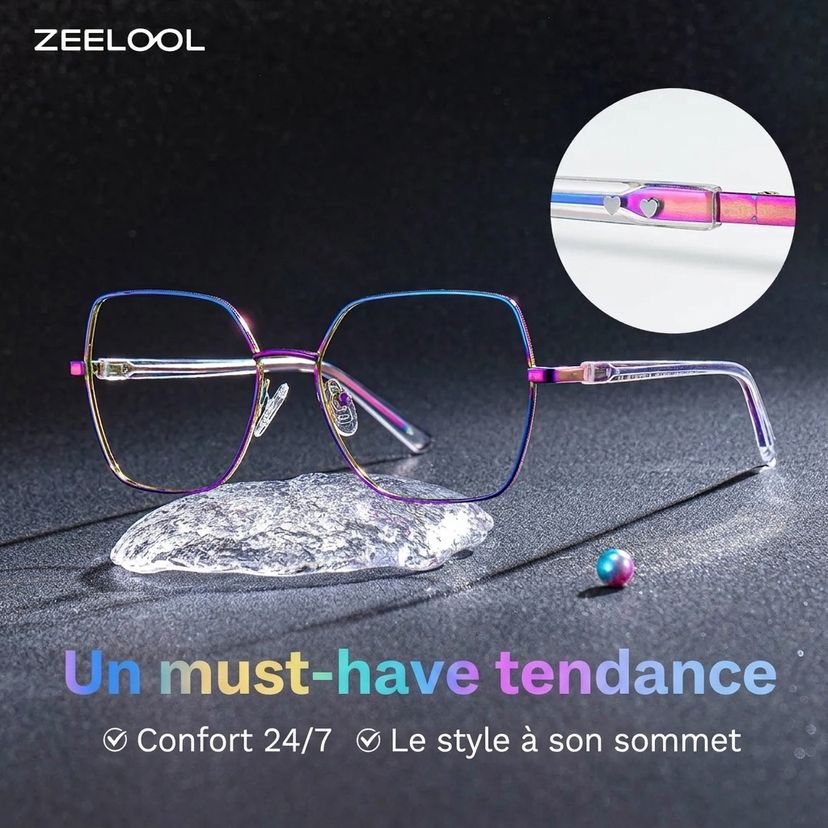 Billie Irisé Géométrique lunettes