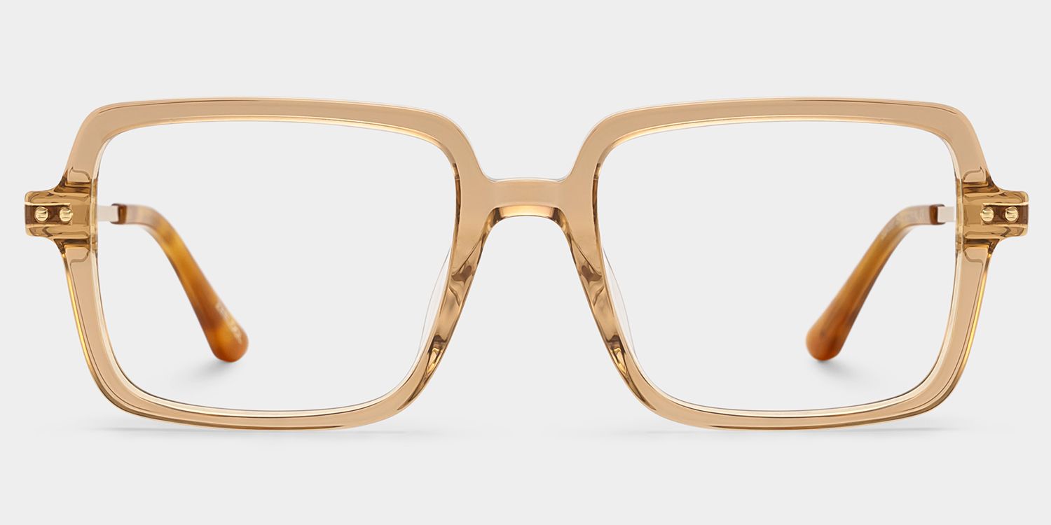 Asher Marron Rectangle Lunettes0