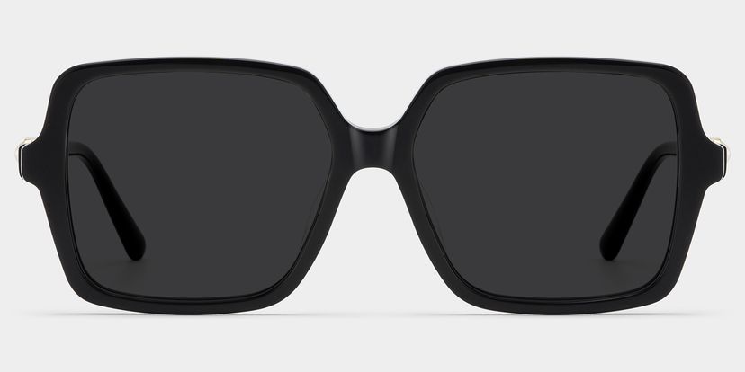 Elena noire Carré lunettes de soleil