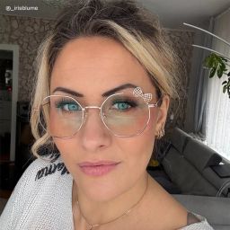 Kaitlyn Or Rose Géométrique lunettes5