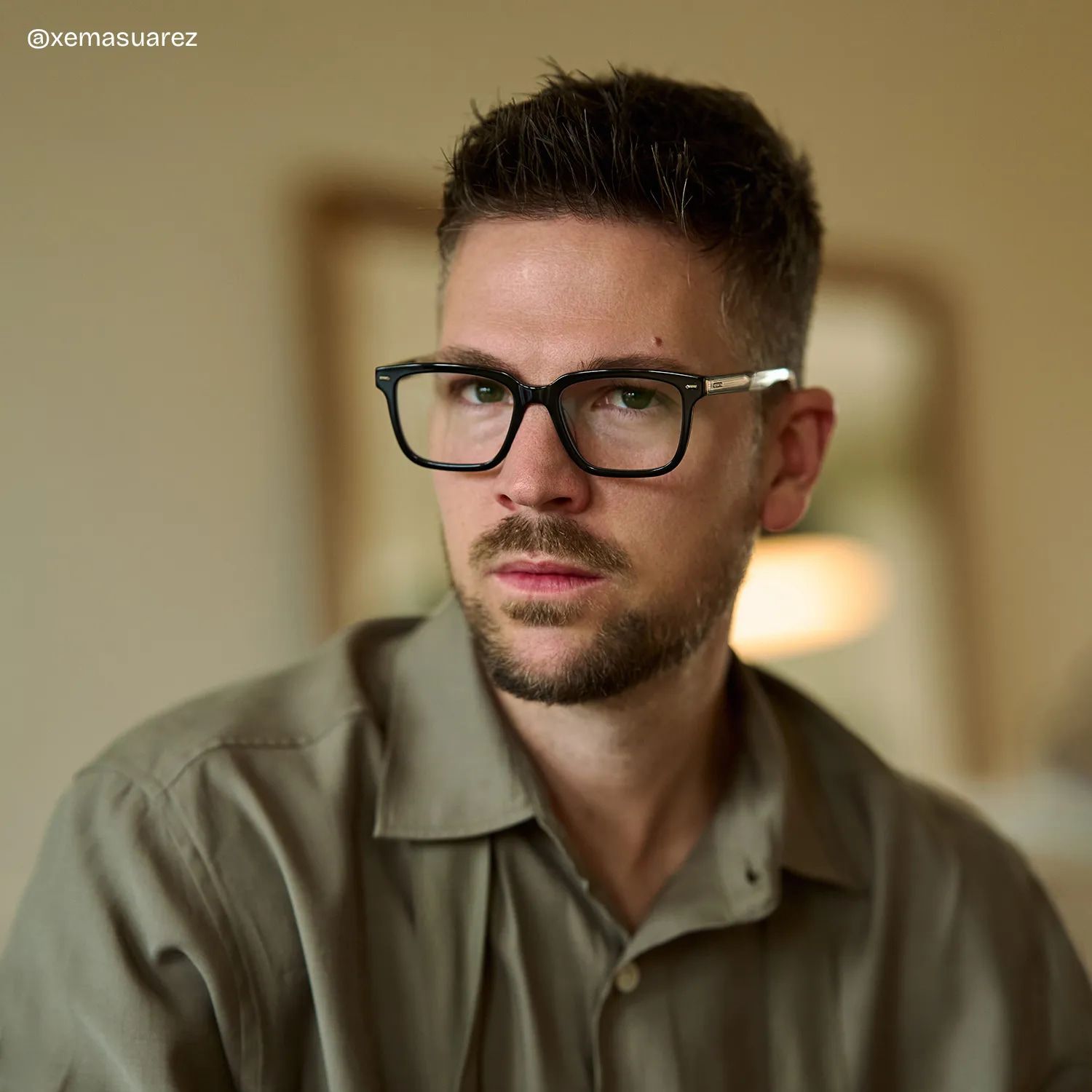 George Lunettes rectangulaires noires5