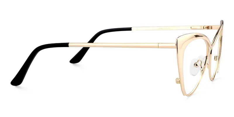 Ellen Cat eye Doré Métal Lunettes5