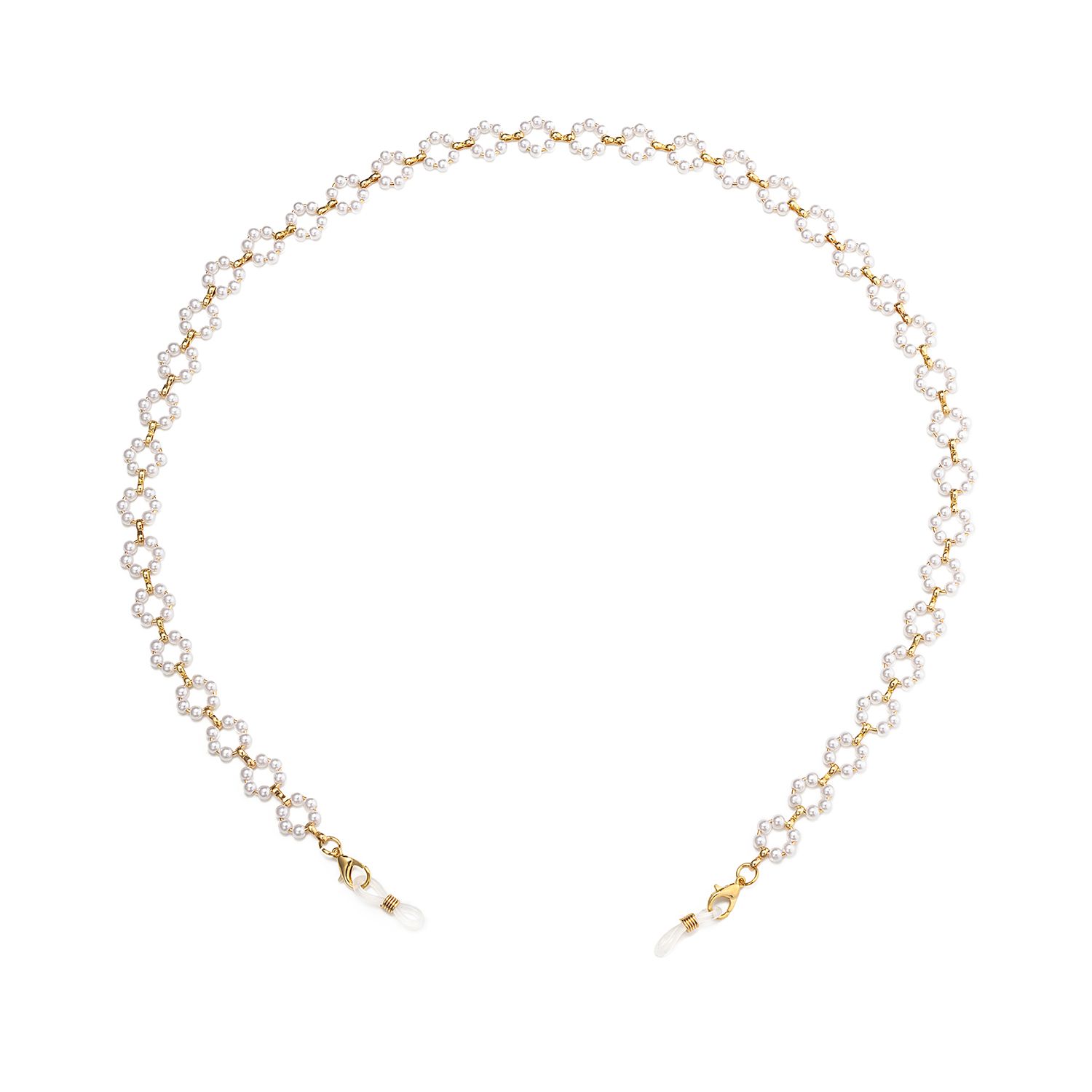 Chaînes Pour Lunettes Blanches En Forme De Fleur1