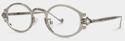 Ovales Métal Argenté Lunettes2