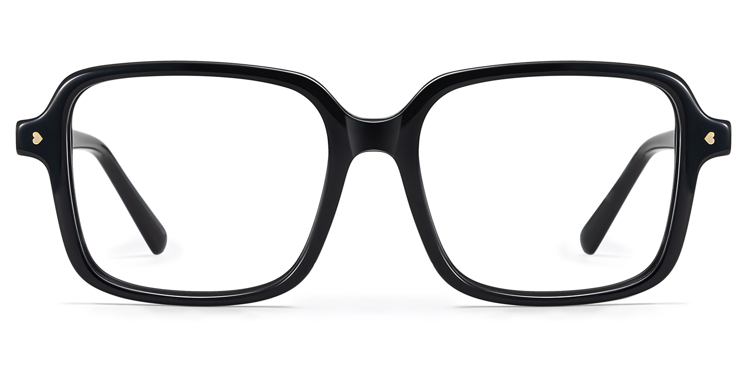 Talia Carré Noir Lunettes bonne-image