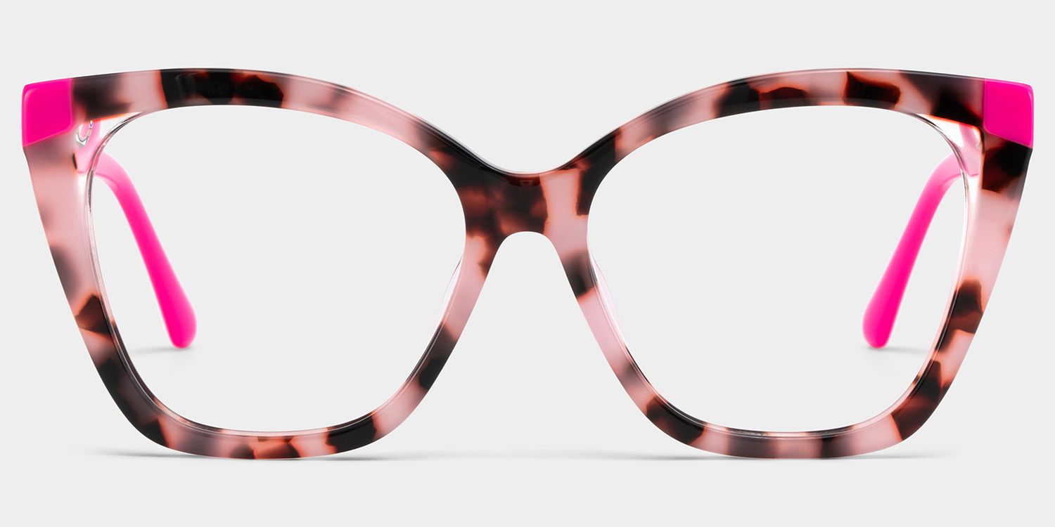 Kira Papillon Rose Tortue Lunettes1