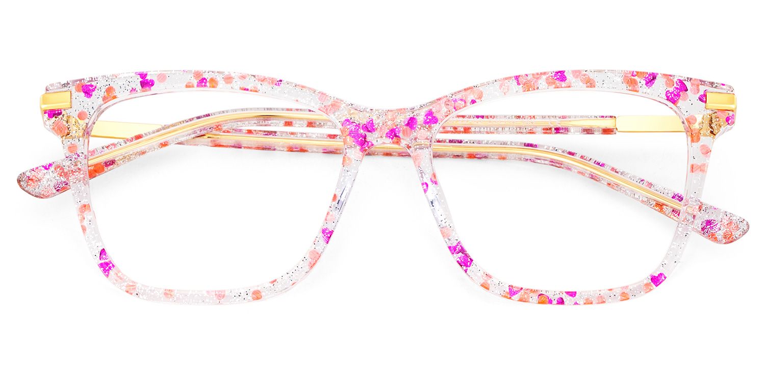 Eliot Rectangle Rose Lunettes3