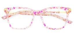 Eliot Rectangle Rose Lunettes3