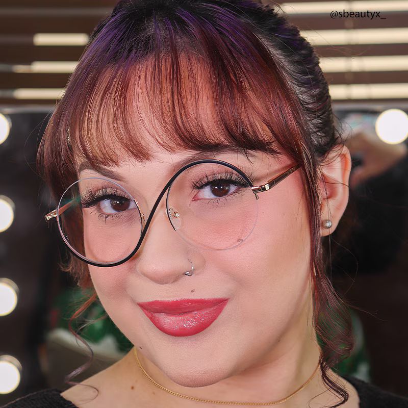 Flozif Noir Ronde Lunettes6