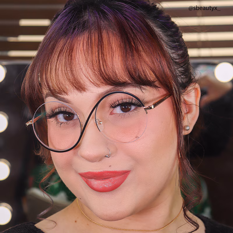 Flozif Noir Ronde Lunettes6