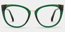 Lunettes cat eye vert foncé Dalton0