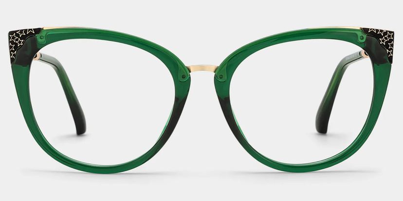 Lunettes cat eye vert foncé Dalton