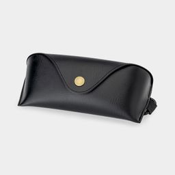 Étui À Lunettes En Cuir Noir De Haute Qualité1