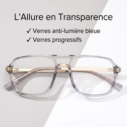 Kilworth Gris Aviateur lunettes0