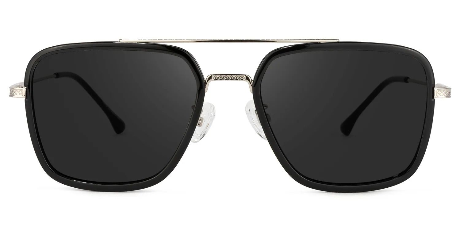 Lunettes Nayeli Aviator Noir-Argent | Lunettes Zeelool0