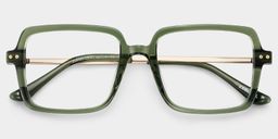 Asher Vert Rectangulaire lunettes1
