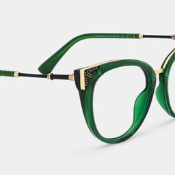 Lunettes cat eye vert foncé Dalton4