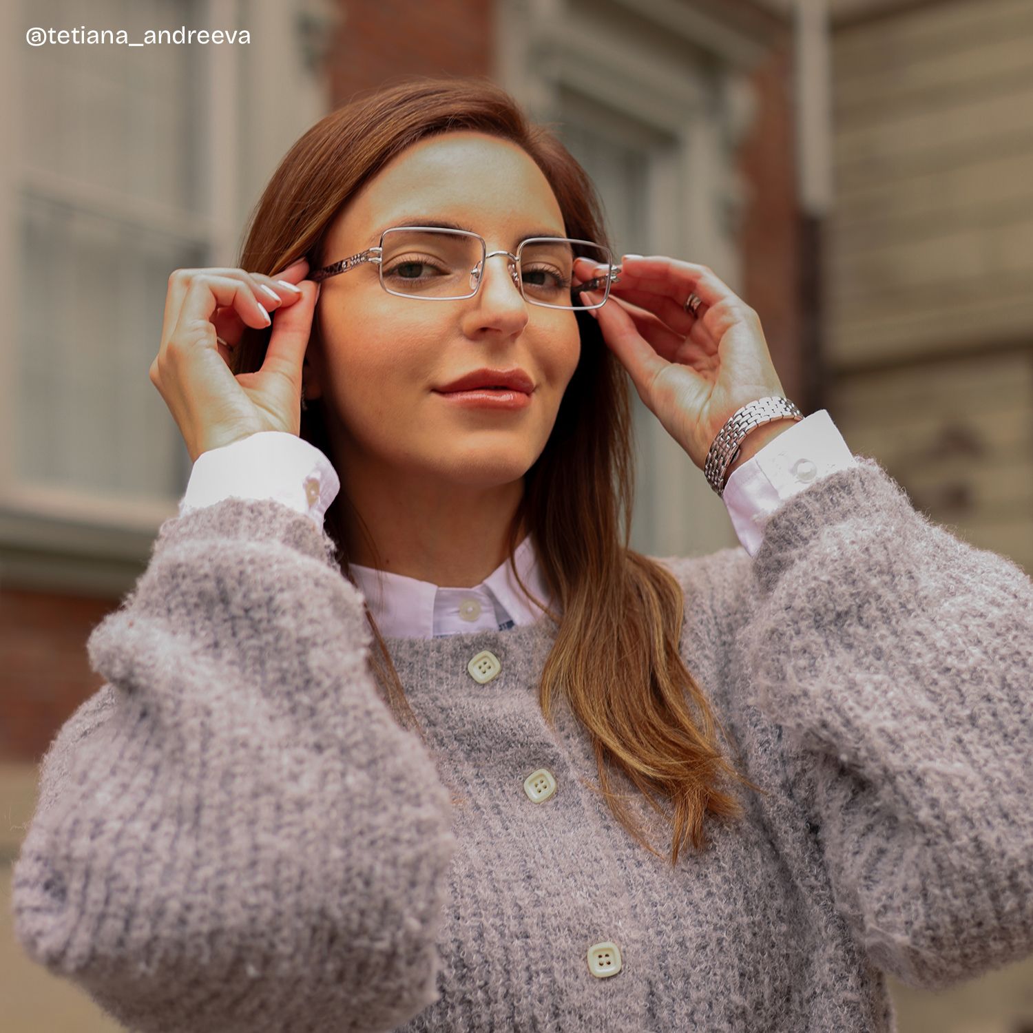 Lunettes rectangulaires argentées Olivia | ZEELOOL6