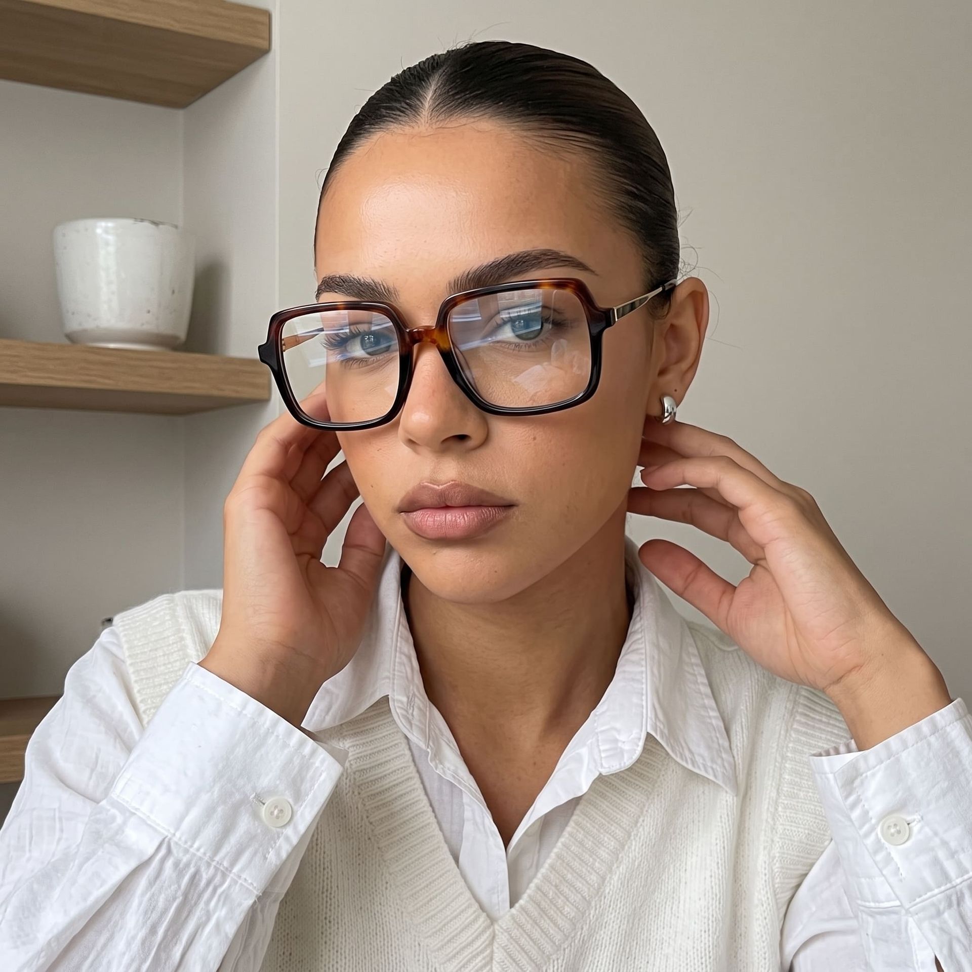 Beatrice Rectangulaire Bicolore Lunettes5