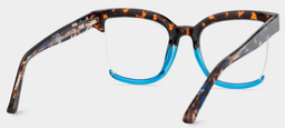 Carrées Bleues Écaille TR90 Lunettes4