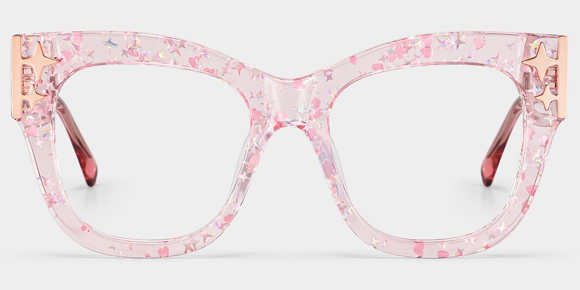 Minfia Carré Rose Lunettes