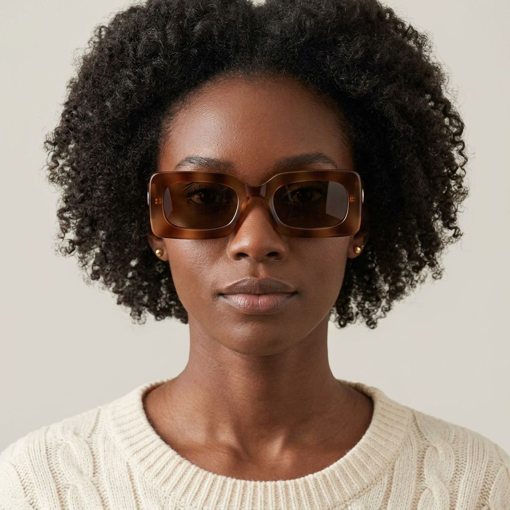 Rectangle Tortoise Lunettes de soleil à Monture en Ligne | ZEELOOL FR6