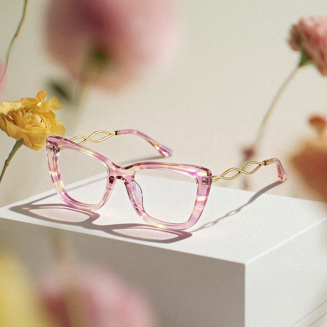 Remi Papillon Acétate Rose Lunettes0