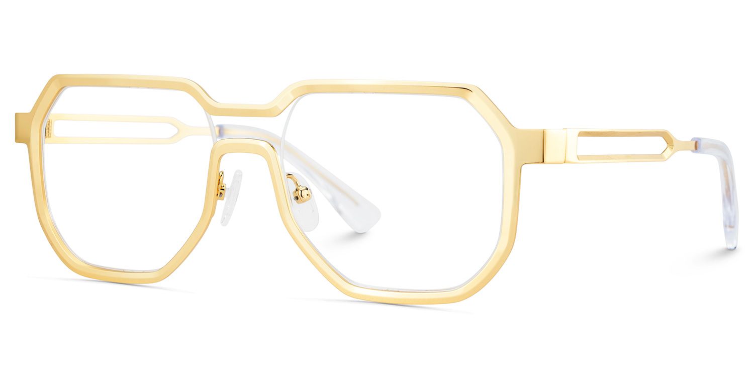 Hype Géométrique Or Lunettes3