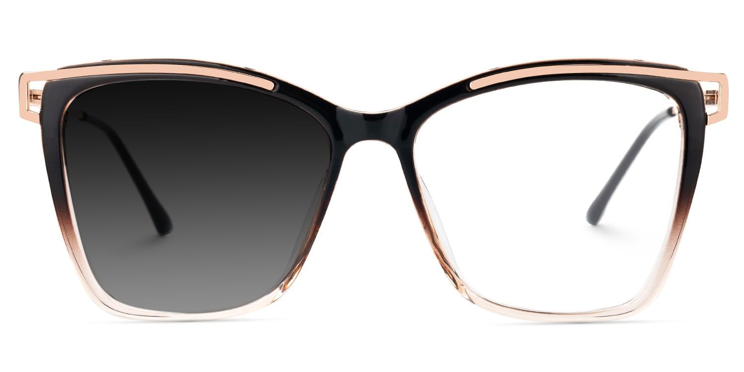 Krystle Noir-Marron Carré Lunettes1