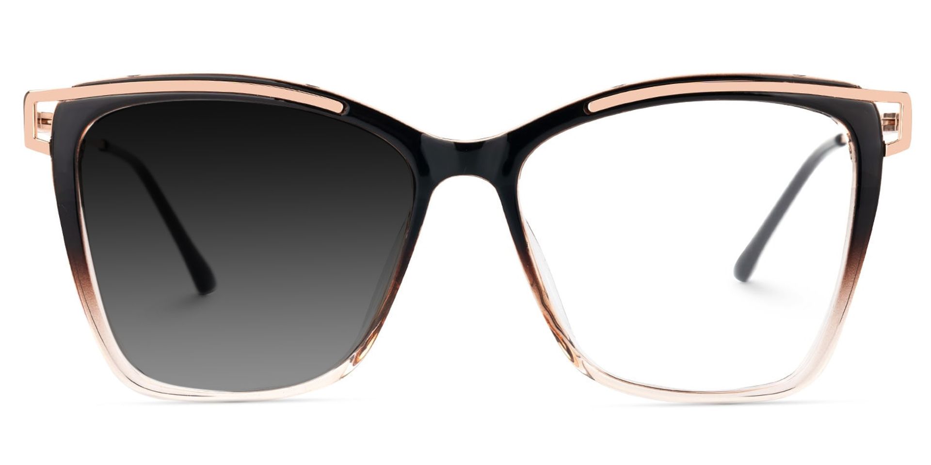 Krystle Noir-Marron Carré Lunettes1