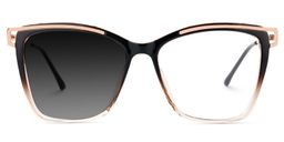 Krystle Noir-Marron Carré lunettes1