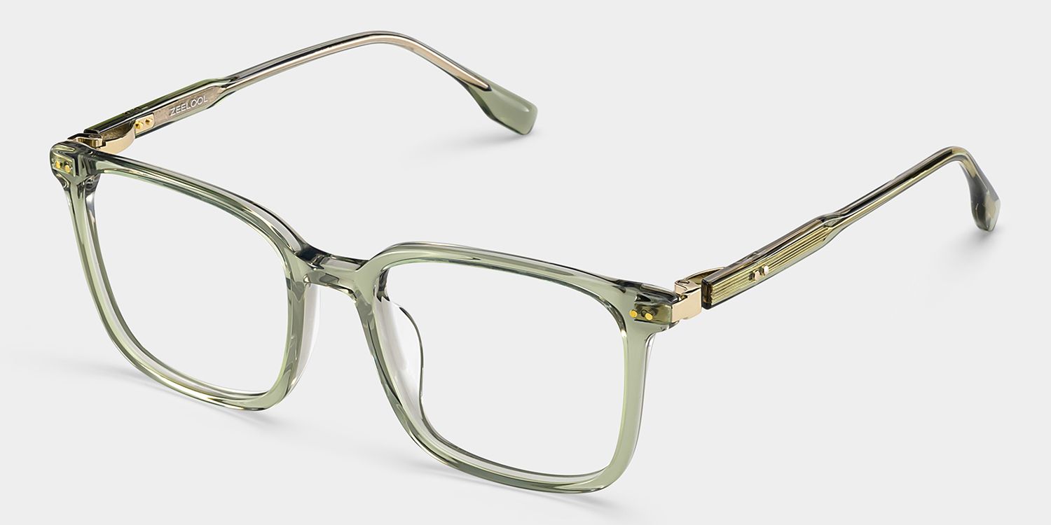 Zoe Carré Vert Lunettes5
